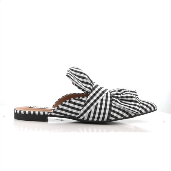  Spring Black gingham bow tie flats  - Picture 2 of 5